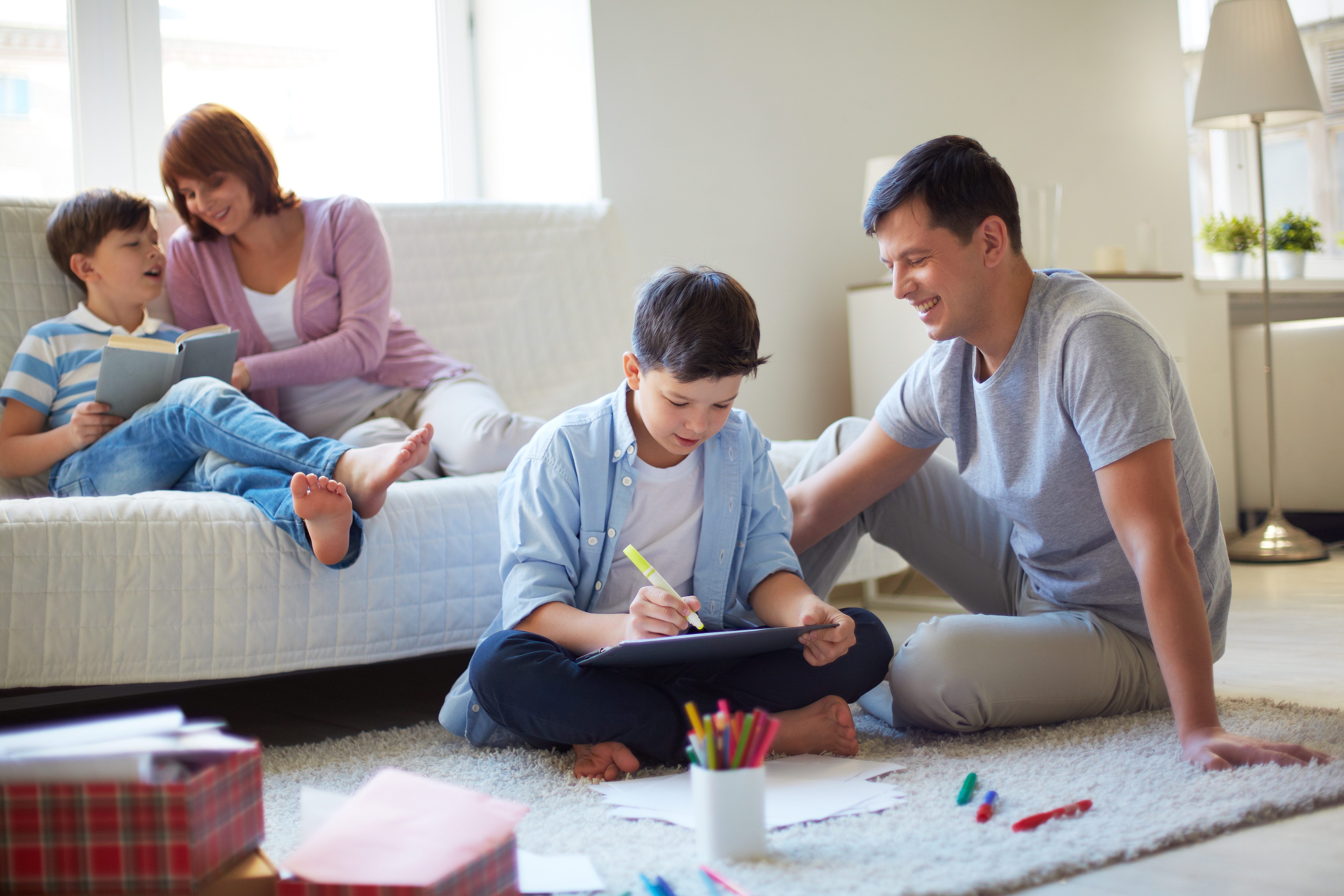 Family at leisure